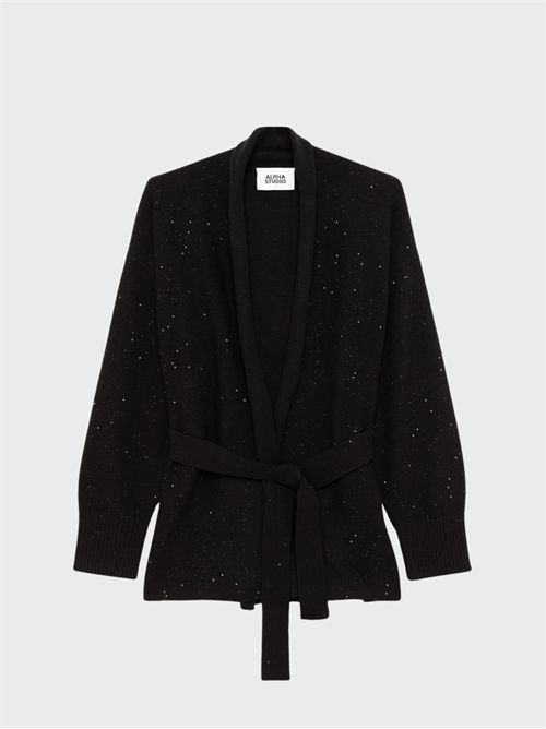 Cashmere and Cotton Cardigan with Sequins ALPHA STUDIO | AD8272E2320